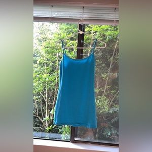 Zenana Outfitters Blue Spaghetti Strap Tank Top